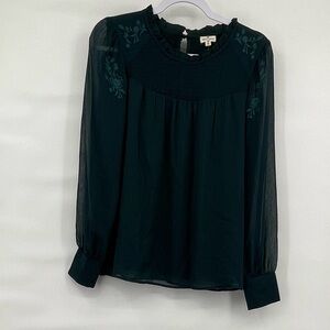 Mason & Belle nwt stitch fix emerald green long sleeve blouse